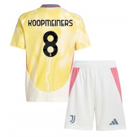 Juventus Teun Koopmeiners #8 Auswärts Trikotsatz Kinder 2024-25 Kurzarm (+ Kurze Hosen)